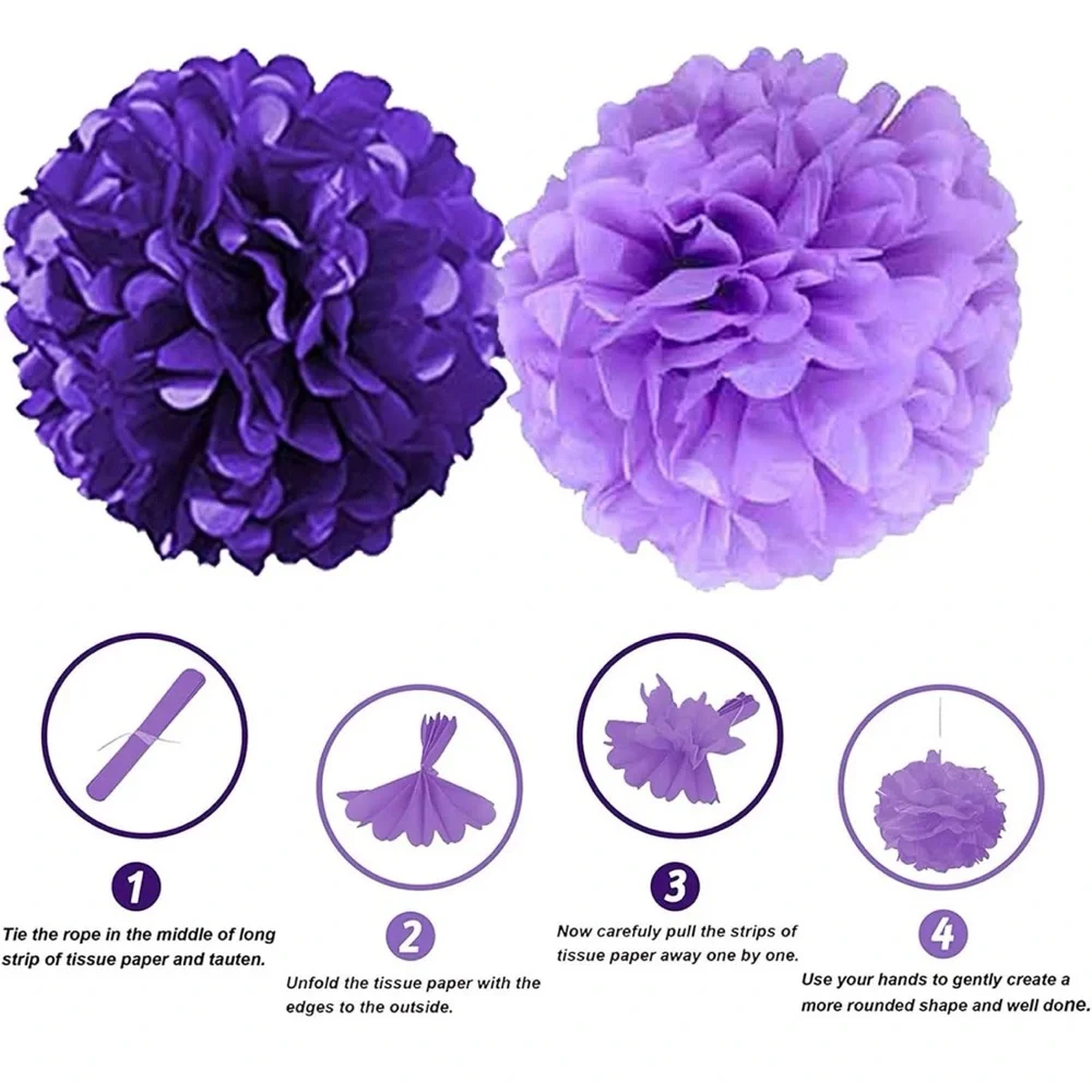 Purple Happy Birthday Decor Set 49 Pieces Women, Teens, Girls NEW 🎉 FREE SHIP 🛳️